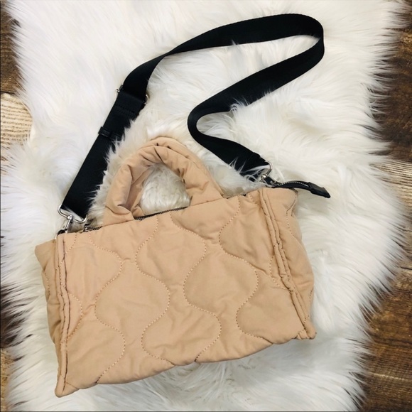 Zara Quilted Shopper Bag Sand - Picture 9 of 15